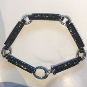 Brighton black/silver belt, Sz. 34